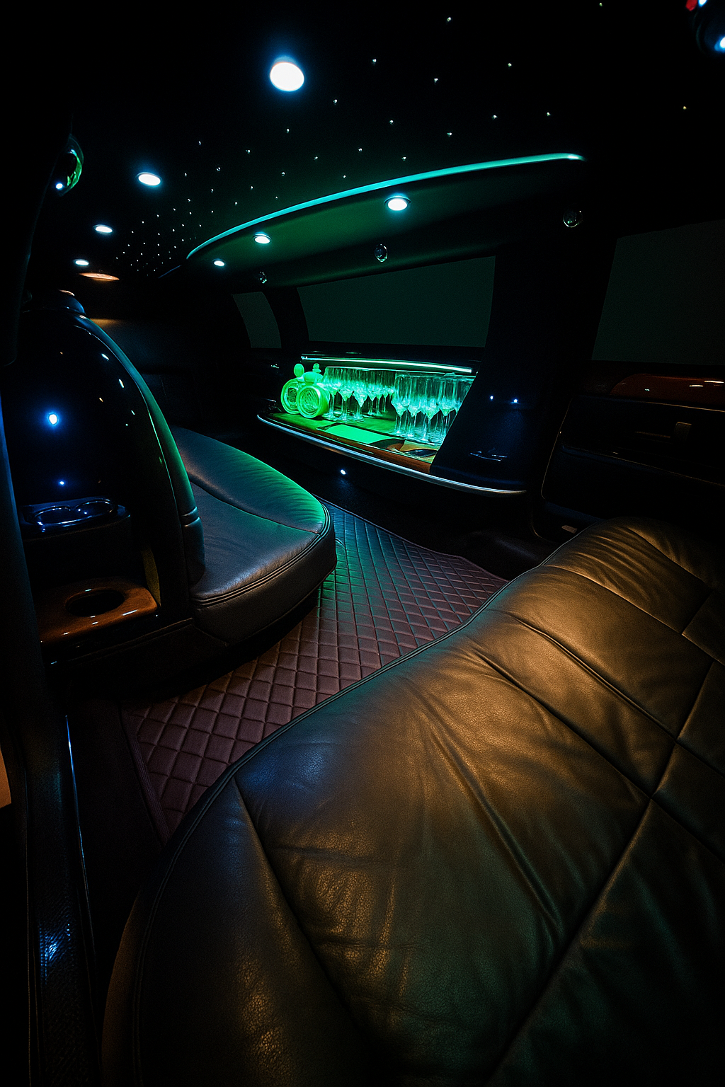 Balade en limousine dans Paris la nuit