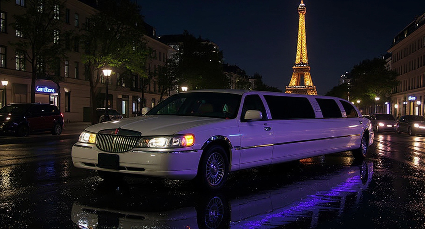 Paris by Night en limousine devant la Tour Eiffel